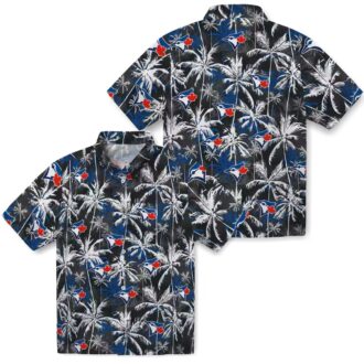 Trendy Toronto Blue Jays Tropical Hawaiian Shirt - Blue Palm Pattern MLB Fan Apparel