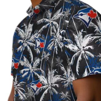 Trendy Toronto Blue Jays Tropical Hawaiian Shirt - Blue Palm Pattern MLB Fan Apparel