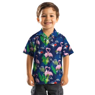 Tropical Flamingo Foliage Blue Green Hawaiian Shirt - MLB Toronto Blue Jays Fan Shirt
