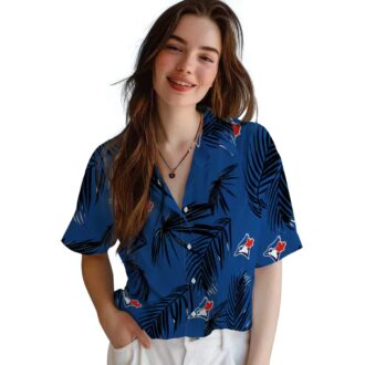 Tropical Toronto Blue Jays Palm Leaf Hawaiian Shirt - MLB Summer Beach Aloha Shirt for Men