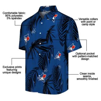 Tropical Toronto Blue Jays Palm Leaf Hawaiian Shirt - MLB Summer Beach Aloha Shirt for Men