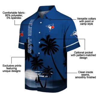 Women's MLB Toronto Blue Jays Floral Hawaiian Shirt - Tropical Vacation Fan Gear