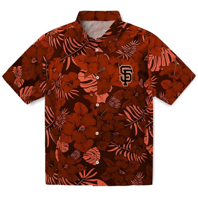 Buy San Francisco Giants Orange Hawaiian Shirt - Jungle Vibes Tropical MLB Apparel