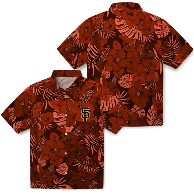 Buy San Francisco Giants Orange Hawaiian Shirt - Jungle Vibes Tropical MLB Apparel