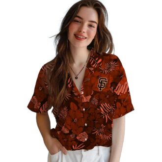 Buy San Francisco Giants Orange Hawaiian Shirt - Jungle Vibes Tropical MLB Apparel