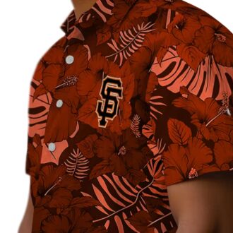 Buy San Francisco Giants Orange Hawaiian Shirt - Jungle Vibes Tropical MLB Apparel