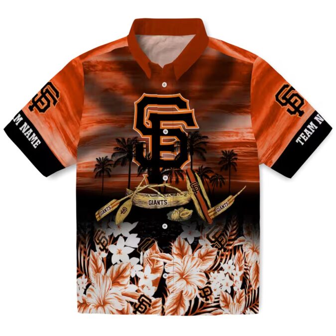 Custom San Francisco Giants Canoe Orange Hawaiian Shirt - Tropical MLB Summer Beachwear