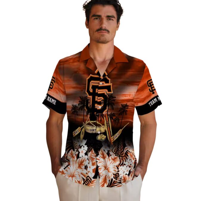 Custom San Francisco Giants Canoe Orange Hawaiian Shirt - Tropical MLB Summer Beachwear