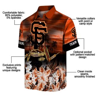 Custom San Francisco Giants Canoe Orange Hawaiian Shirt - Tropical MLB Summer Beachwear