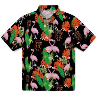 Flamingo Foliage San Francisco Giants Summer Shirt - Orange Green Hawaiian Style