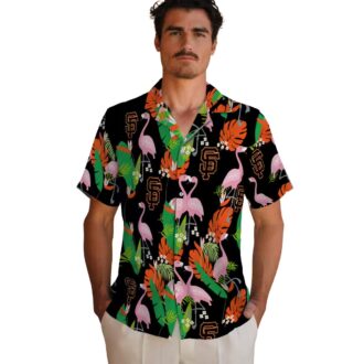 Flamingo Foliage San Francisco Giants Summer Shirt - Orange Green Hawaiian Style
