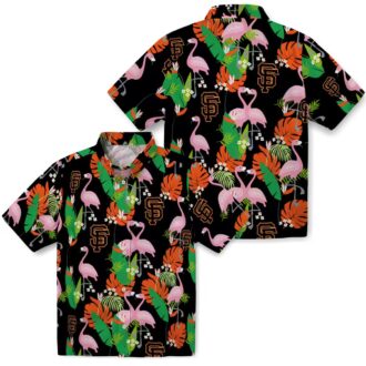 Flamingo Foliage San Francisco Giants Summer Shirt - Orange Green Hawaiian Style