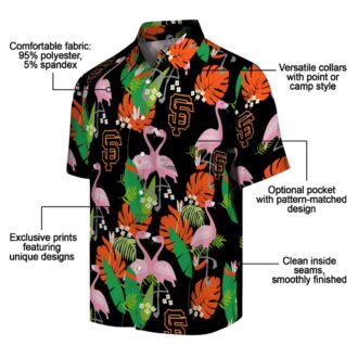 Flamingo Foliage San Francisco Giants Summer Shirt - Orange Green Hawaiian Style