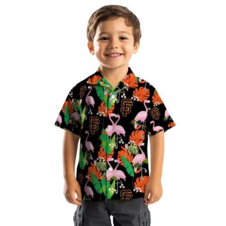 Flamingo Foliage San Francisco Giants Summer Shirt - Orange Green Hawaiian Style