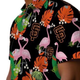 Flamingo Foliage San Francisco Giants Summer Shirt - Orange Green Hawaiian Style