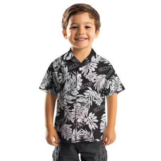 Giants Hawaiian Shirt for MLB Fans - Black Monstera Leaf Tropical Game Day Look