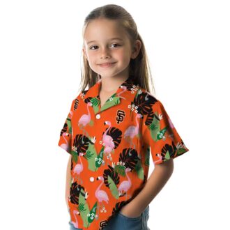 Limited Edition San Francisco Giants Orange Flamingo Leaf Hawaiian Shirt for Summer