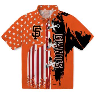 Men's San Francisco Giants Orange Flag Hawaiian Shirt - Lightweight MLB Summer Button Up
