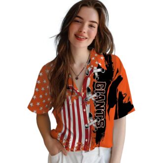 Men's San Francisco Giants Orange Flag Hawaiian Shirt - Lightweight MLB Summer Button Up