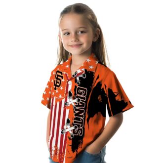 Men's San Francisco Giants Orange Flag Hawaiian Shirt - Lightweight MLB Summer Button Up