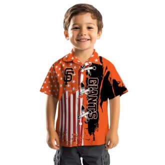 Men's San Francisco Giants Orange Flag Hawaiian Shirt - Lightweight MLB Summer Button Up