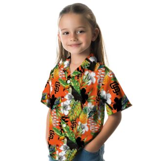 MLB San Francisco Giants Aloha Shirt - Orange Green Toucan Summer Baseball Top