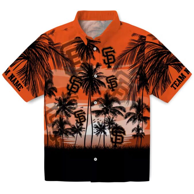 MLB San Francisco Giants Hawaiian Shirt - Men's Sunset Resort Wear for Game Day