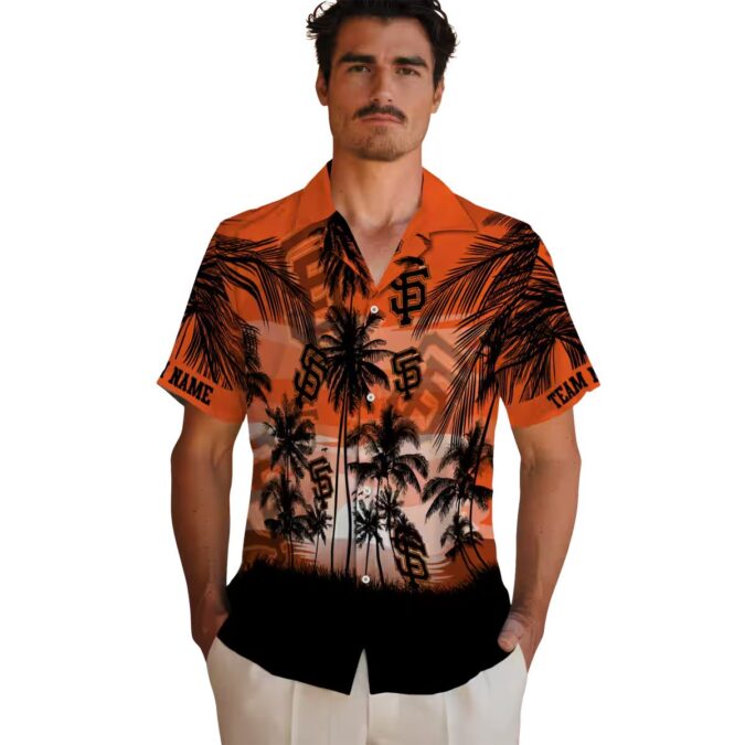 MLB San Francisco Giants Hawaiian Shirt - Men's Sunset Resort Wear for Game Day
