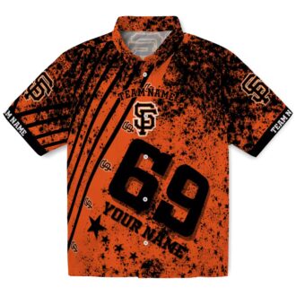 Official San Francisco Giants Orange Aloha Shirt - Star Stripes Summer Baseball Shirt