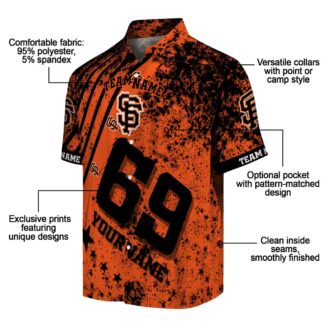 Official San Francisco Giants Orange Aloha Shirt - Star Stripes Summer Baseball Shirt