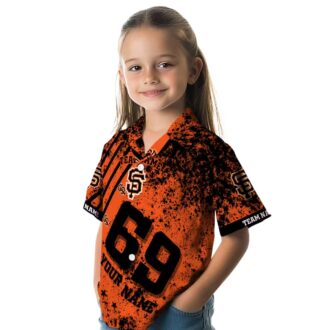 Official San Francisco Giants Orange Aloha Shirt - Star Stripes Summer Baseball Shirt