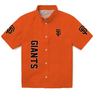 San Francisco Giants Stuart Minion Orange Floral Hawaiian Shirt - Summer Baseball Style