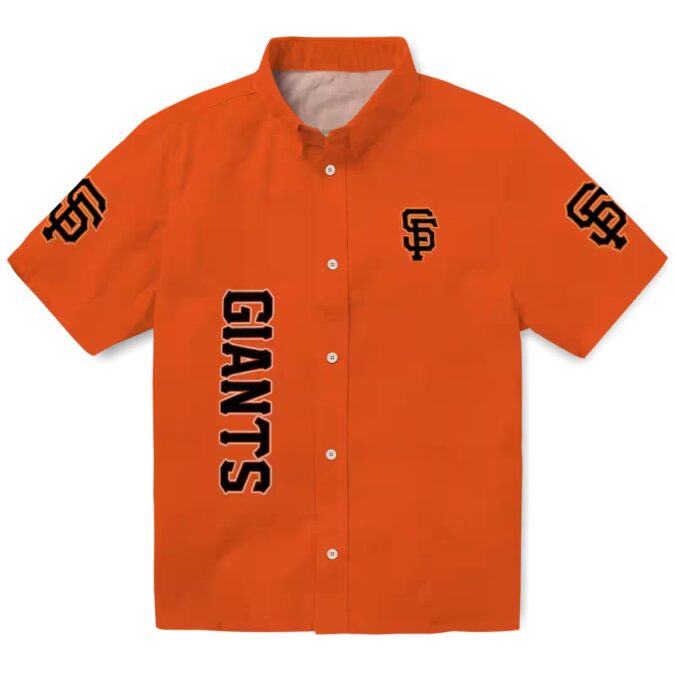 San Francisco Giants Stuart Minion Orange Floral Hawaiian Shirt - Summer Baseball Style