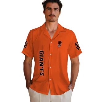 San Francisco Giants Stuart Minion Orange Floral Hawaiian Shirt - Summer Baseball Style