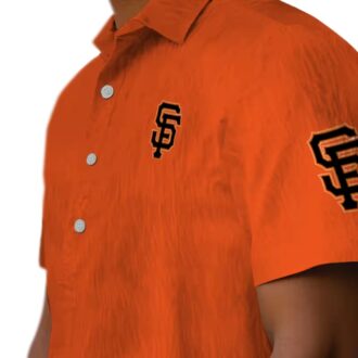 San Francisco Giants Stuart Minion Orange Floral Hawaiian Shirt - Summer Baseball Style