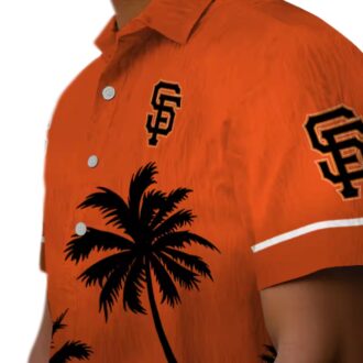 San Francisco Giants Summer Aloha Shirt - Beach Sunset Orange Black Design