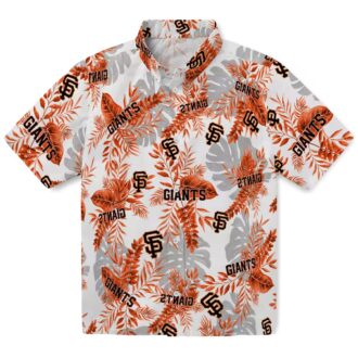 San Francisco Giants Tropical Leaves Hawaiian Shirt - Official MLB Summer Vacation Shirt