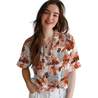 San Francisco Giants Tropical Leaves Hawaiian Shirt - Official MLB Summer Vacation Shirt