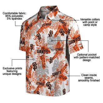San Francisco Giants Tropical Leaves Hawaiian Shirt - Official MLB Summer Vacation Shirt