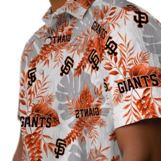 San Francisco Giants Tropical Leaves Hawaiian Shirt - Official MLB Summer Vacation Shirt