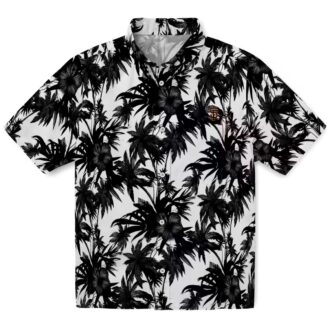 San Francisco Giants Tropical Palm Motifs Hawaiian Shirt - Men's Black & White Summer Shirt
