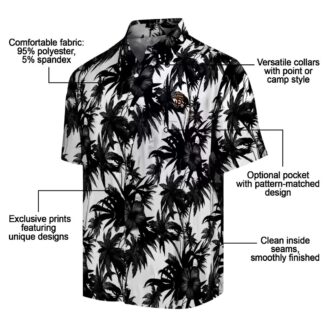 San Francisco Giants Tropical Palm Motifs Hawaiian Shirt - Men's Black & White Summer Shirt