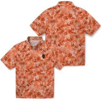 San Francisco MLB Team Leaf Print Orange Vacation Shirt - Tropical Summer Hawaiian Style