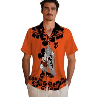 Shop San Francisco Giants Surfing Mickey Hawaiian Shirt - Summer Beach MLB Apparel