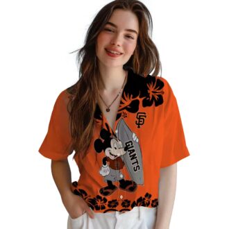 Shop San Francisco Giants Surfing Mickey Hawaiian Shirt - Summer Beach MLB Apparel