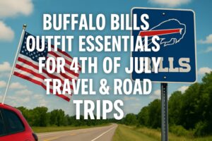 Buffalo Bills Outfit Essentials for 4th of July Travel & Road Trips