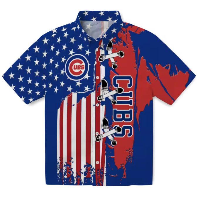 Chicago Cubs Blue Flag Hawaiian Shirt - MLB Fan Beach Shirt for Summer