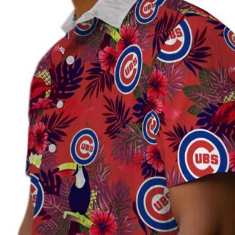 Chicago Cubs Blue Red Floral Hawaiian Shirt - MLB Team Toucan Print for Beach & Vacation