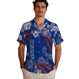 Chicago Cubs Floral Hawaiian Shirt - Men's Summer Fashion with Blue Hibiscus