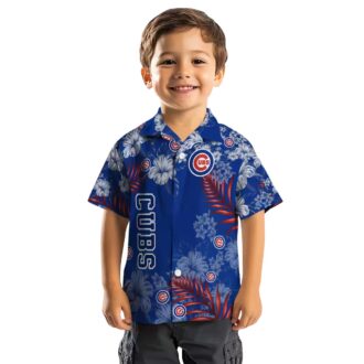 Chicago Cubs Floral Hawaiian Shirt - Men's Summer Fashion with Blue Hibiscus